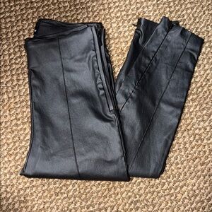 Black Faux Leather Pants